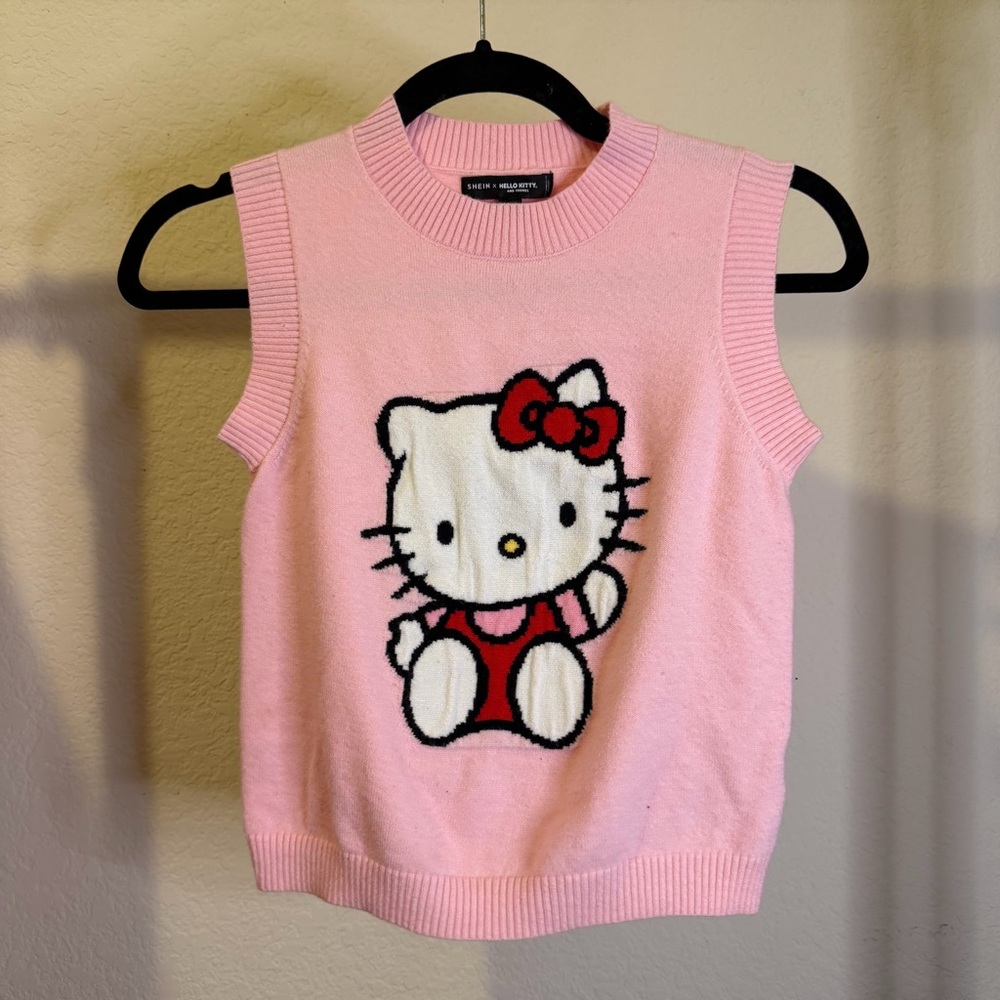 Hello Kitty Pink Sleeveless Sweater